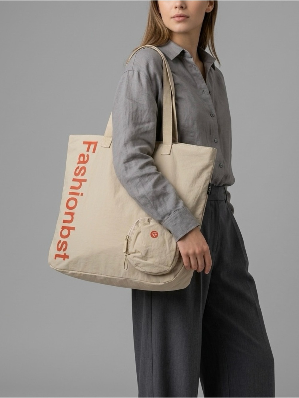 Super lightweight Water-resistant large tote beige